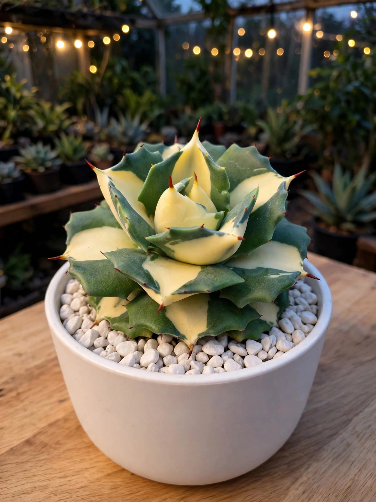 Variegated Agave Potatorum (Bare Rooted)